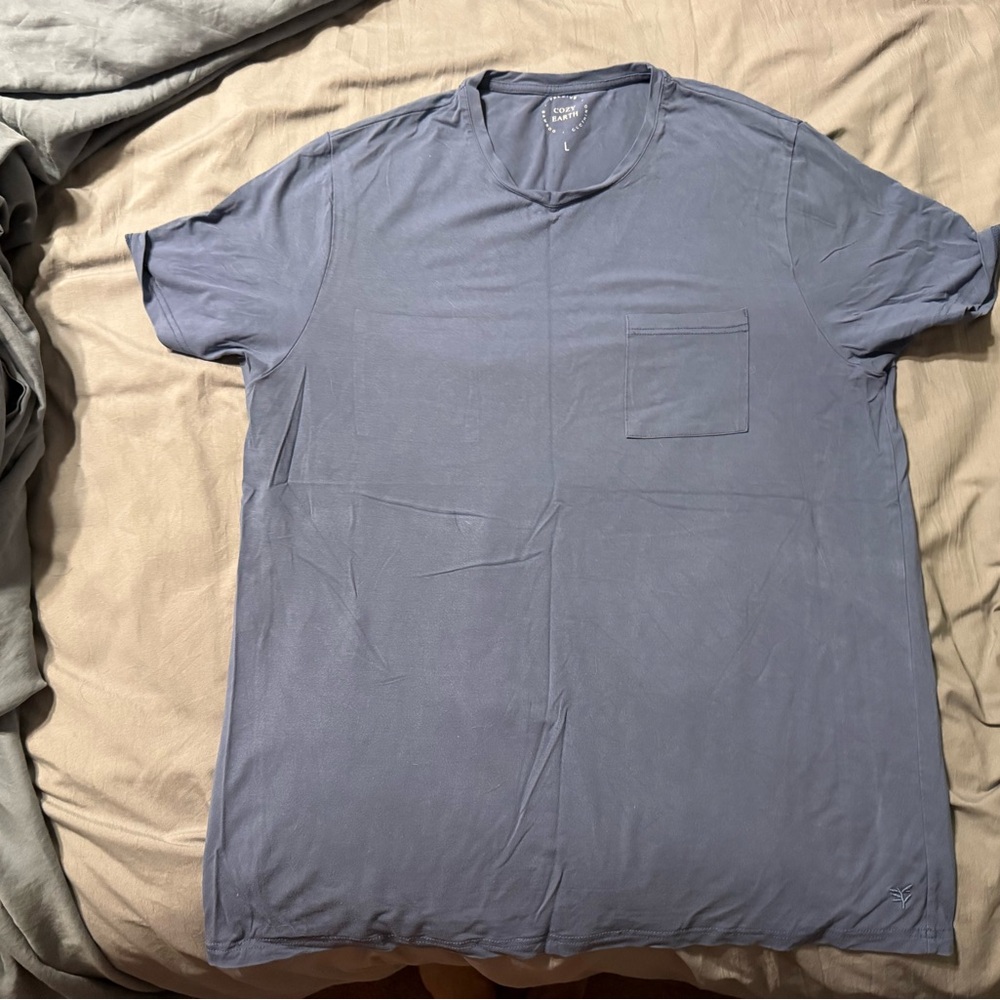 Men's cozy earth bamboo stretch-knit lounge tee